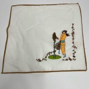 Vintage Accessories Ethnic‎ Embroidered Handkerchief